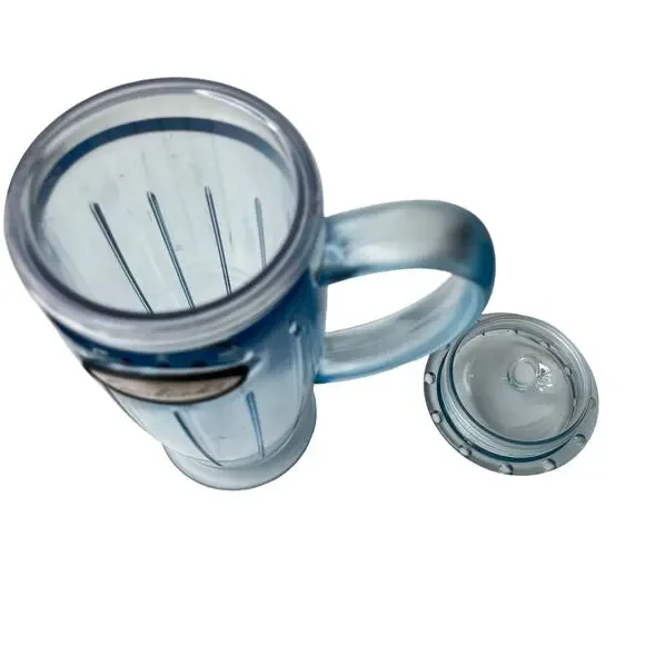 Starbucks Barista 2001 Insulated Blue Rocket Bubble Tumbler Cup 16 Oz - Picture 11 of 12